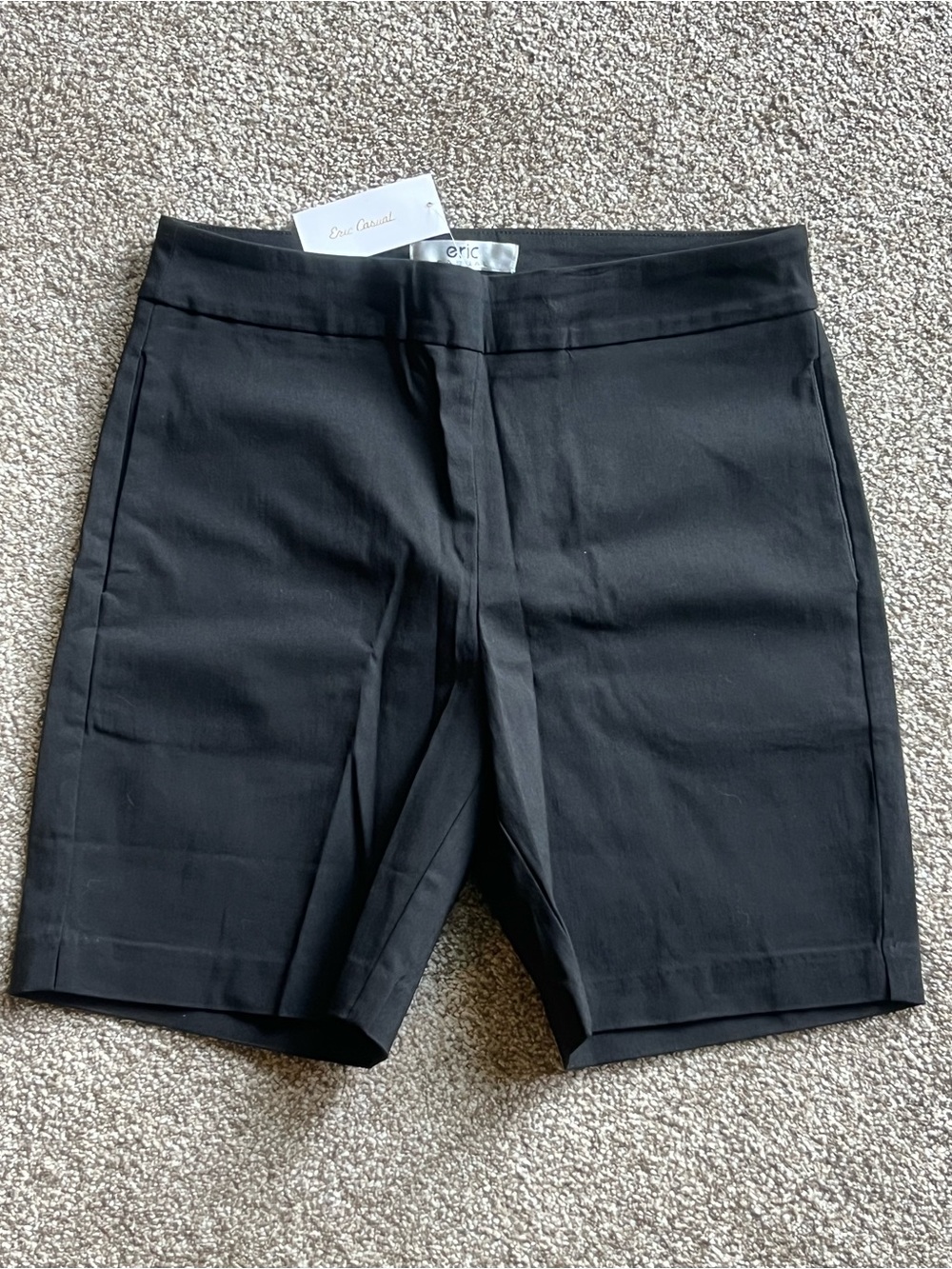 Ladies Medium Black Classic Tailored Shorts Brand New by Eric Casual